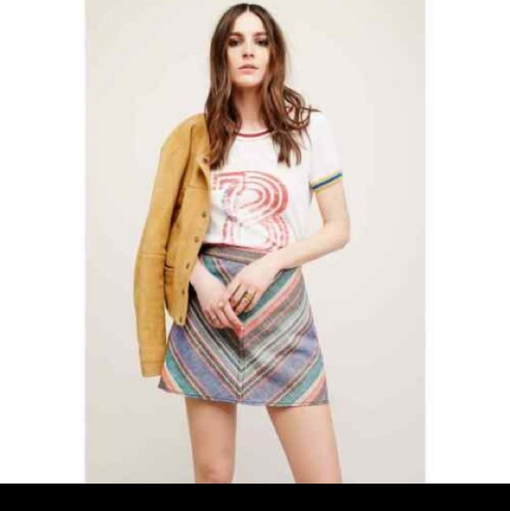 ***SOLD***FP very truly yours chevron skirt - Picture 2 of 6